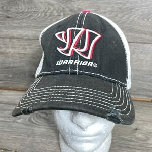 Warrior Hat‎ Cap Mens Small Black Mesh Trucker Fitted Hockey Lacrosse Baseball